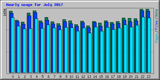Hourly usage for July 2017